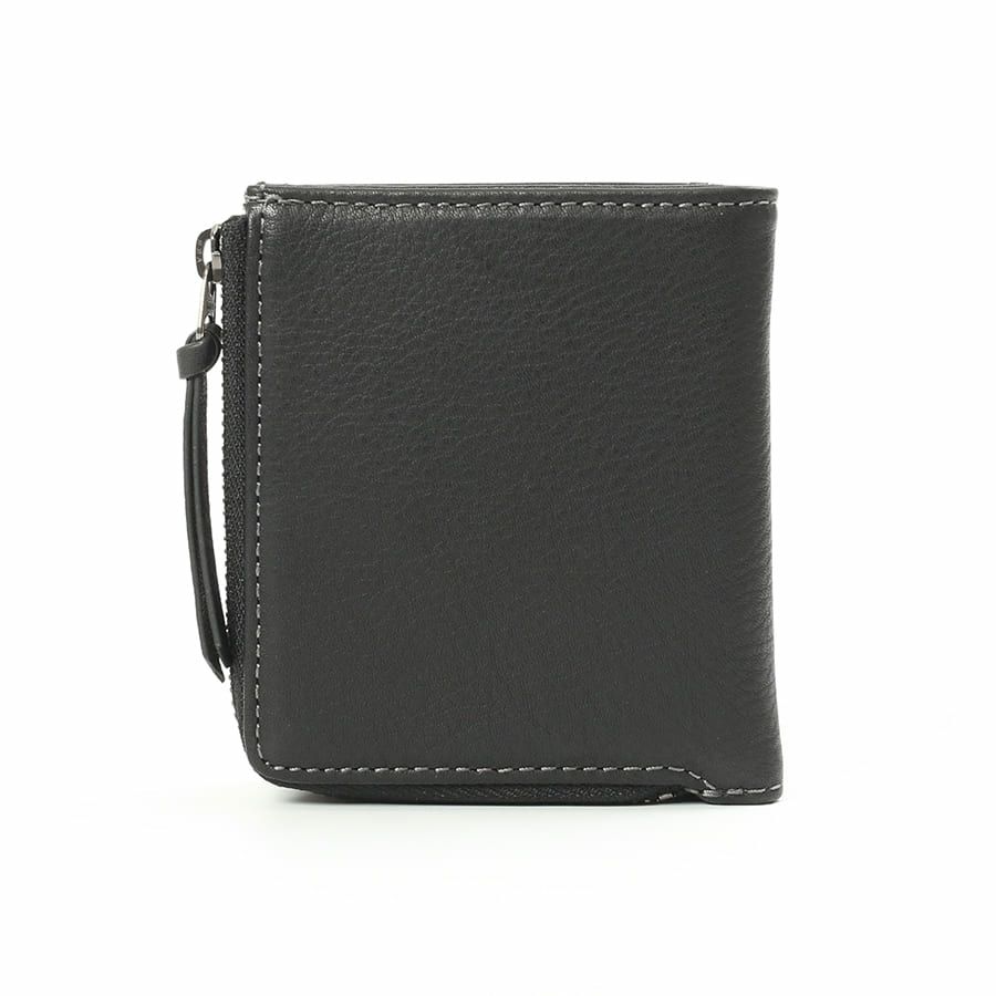 DOUBLES 二つ折り財布 一毛牛手塗り加工×牛革 DTS-1420