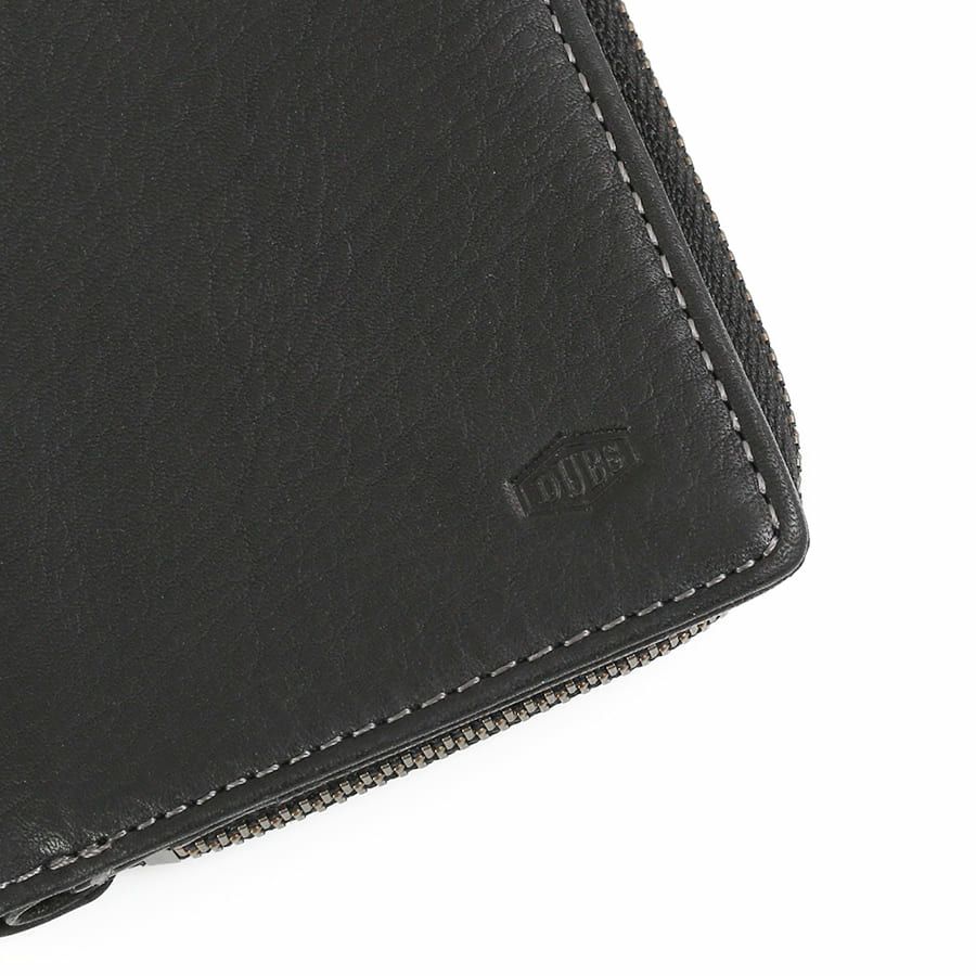 DOUBLES 二つ折り財布 一毛牛手塗り加工×牛革 DTS-1420