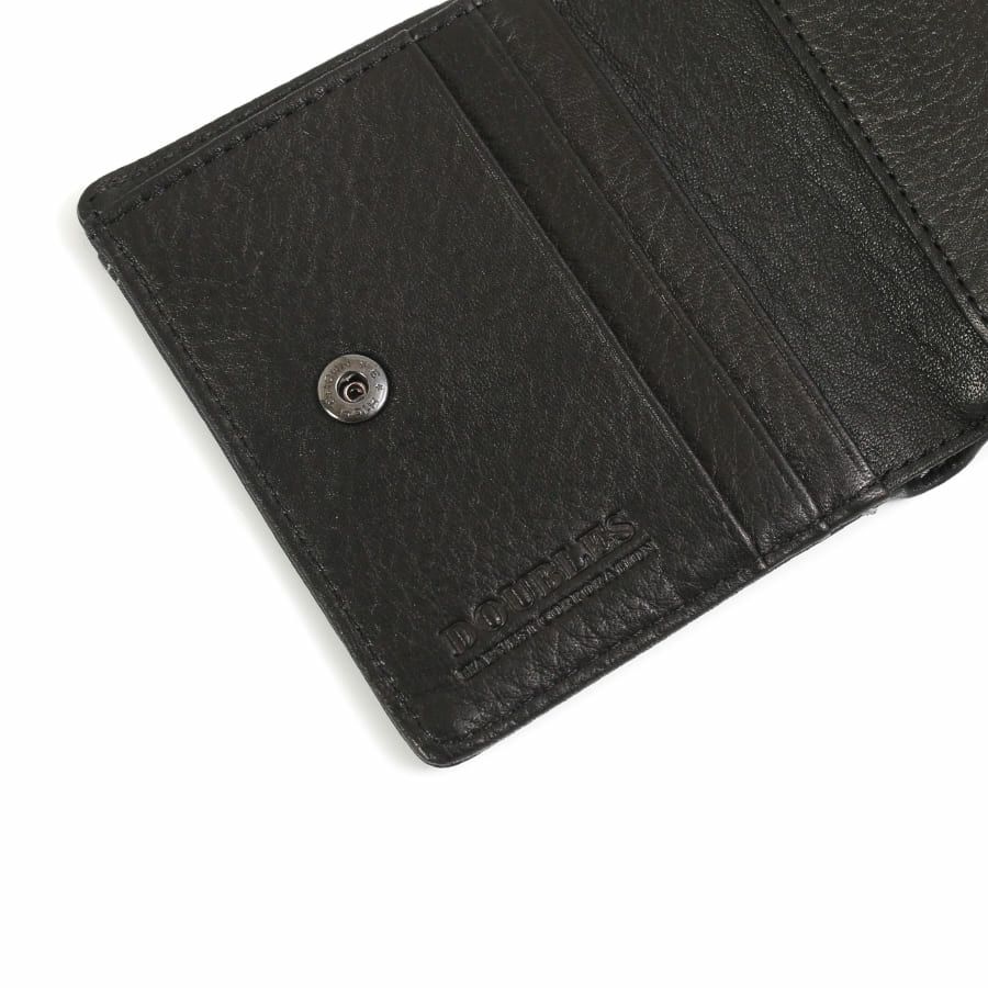 DOUBLES 二つ折り財布 一毛牛手塗り加工×牛革 DTS-1420