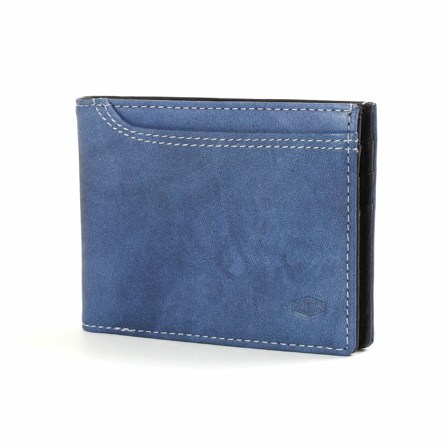 公式】 DOUBLES 二つ折り財布 一毛牛手塗り加工×牛革 DTS-1421