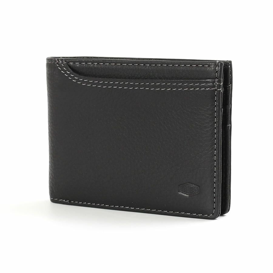 DOUBLES 二つ折り財布 一毛牛手塗り加工×牛革 DTS-1421