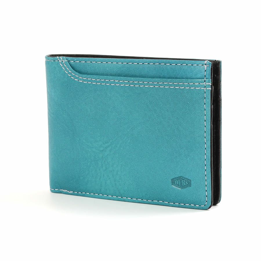 DOUBLES 二つ折り財布 一毛牛手塗り加工×牛革 DTS-1421