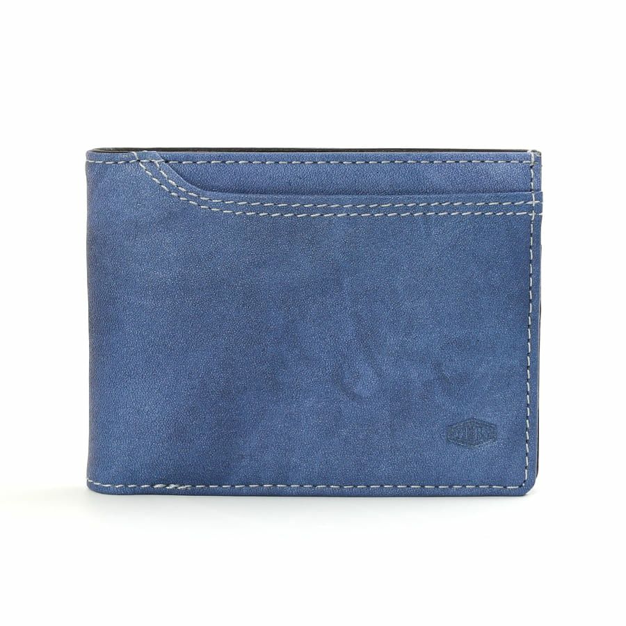 DOUBLES 二つ折り財布 一毛牛手塗り加工×牛革 DTS-1421