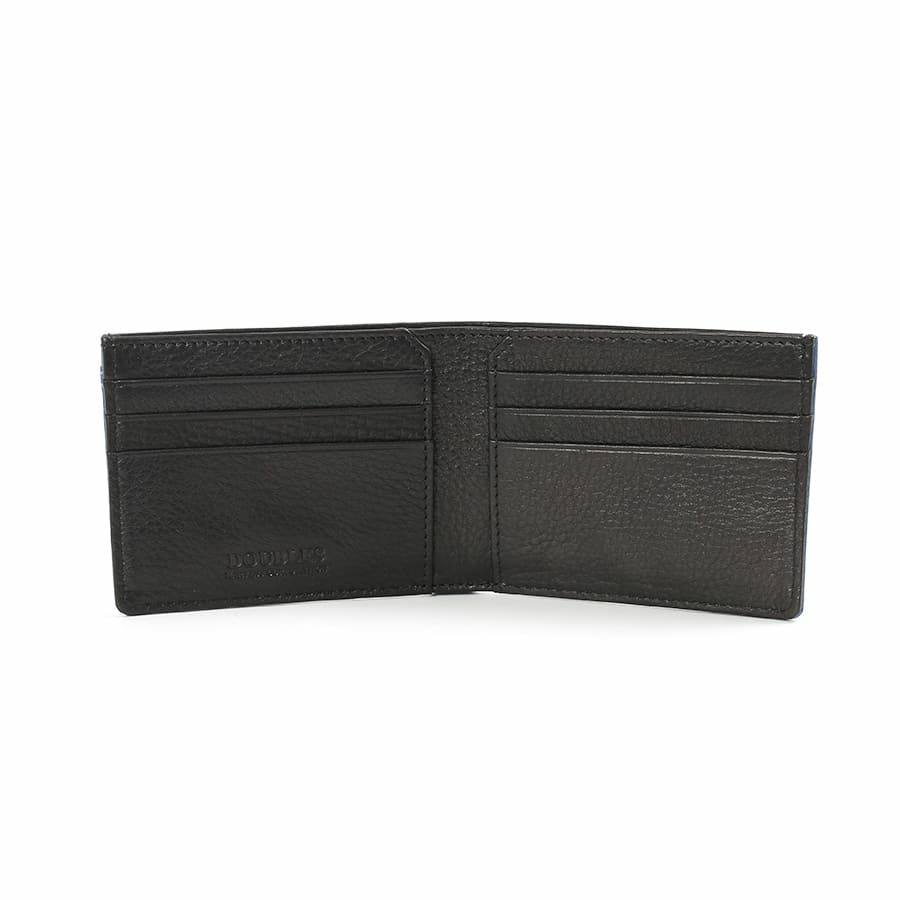 DOUBLES 二つ折り財布 一毛牛手塗り加工×牛革 DTS-1421