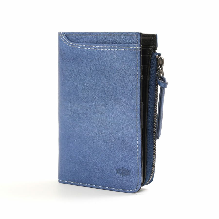  DOUBLES 深札入れ 一毛牛手塗り加工×牛革 DTS-1422