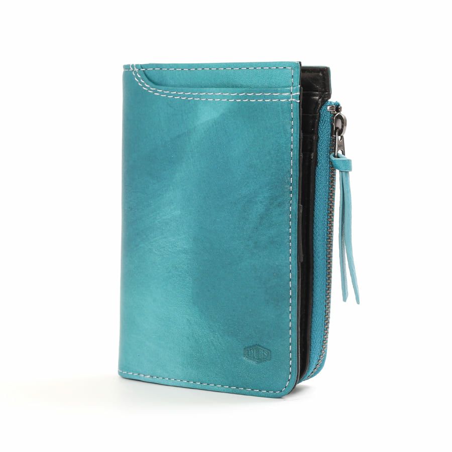  DOUBLES 深札入れ 一毛牛手塗り加工×牛革 DTS-1422