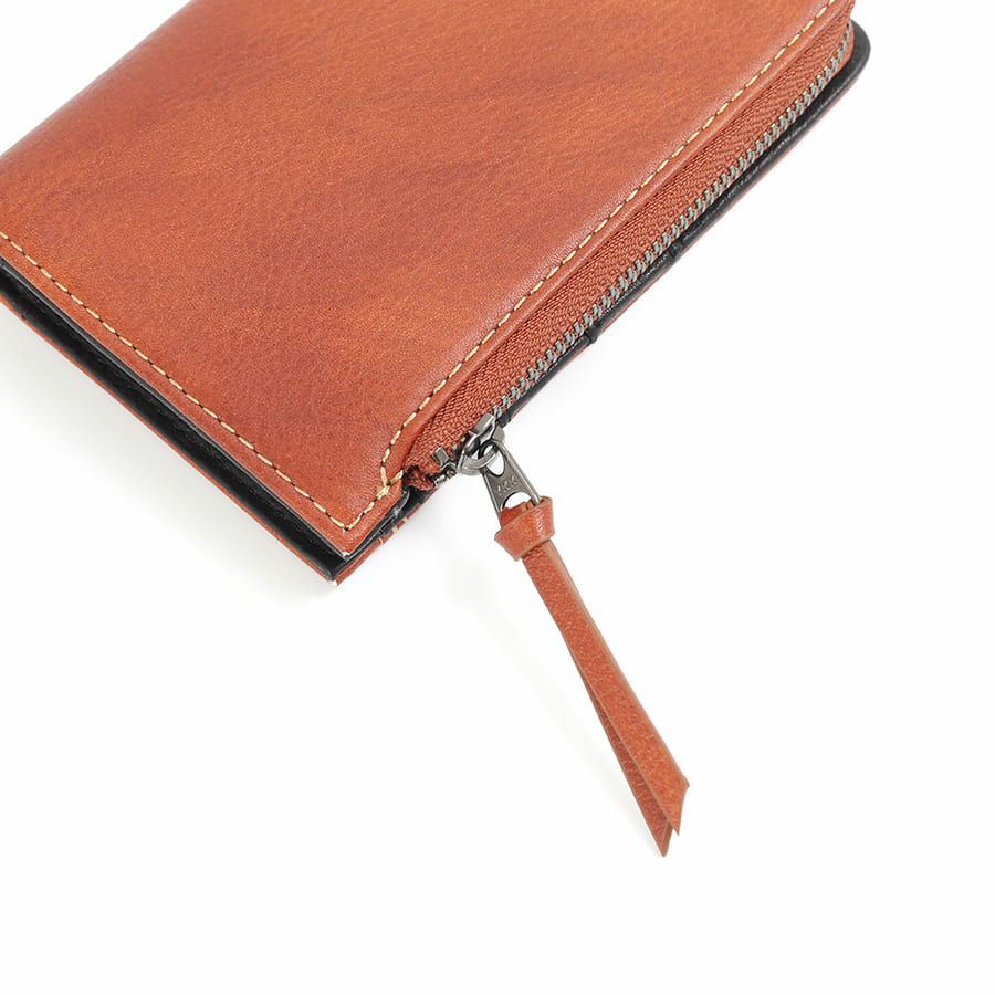  DOUBLES 深札入れ 一毛牛手塗り加工×牛革 DTS-1422