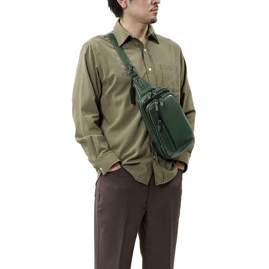 DOUBLES ボディバッグ ボンデッドレザーファイバ KGH-1081