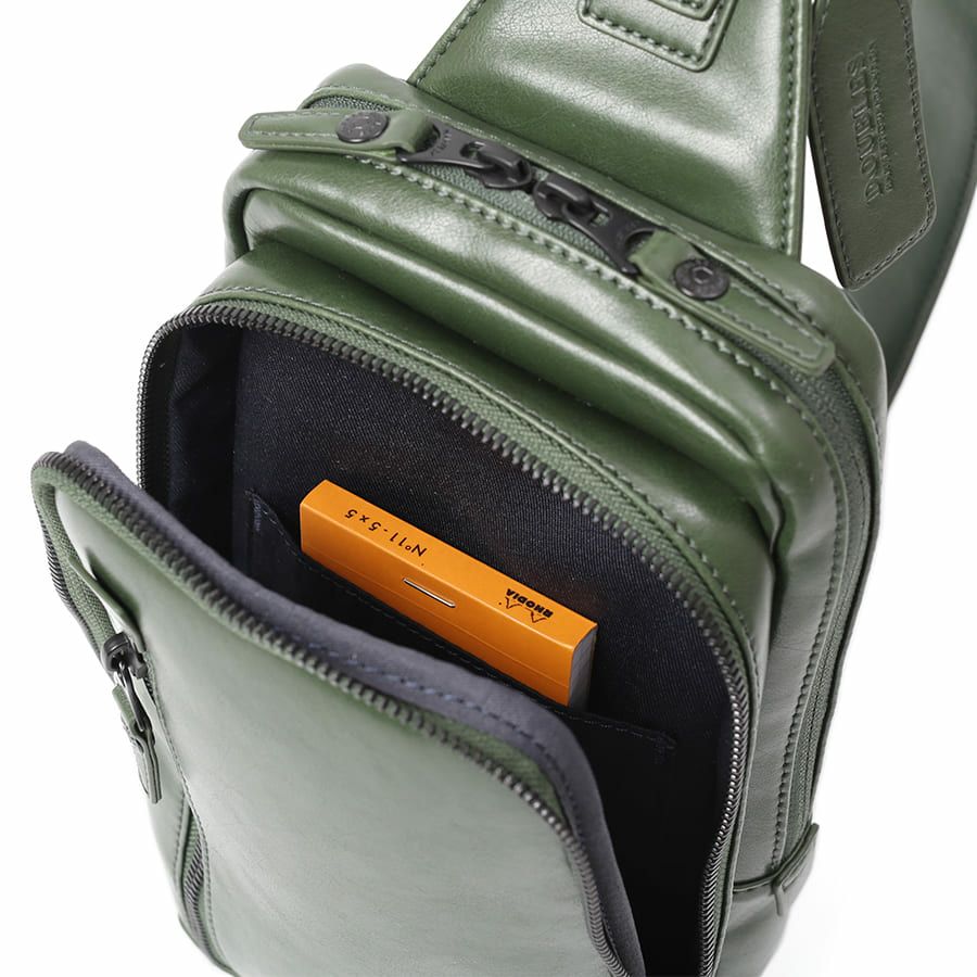 DOUBLES ボディバッグ ボンデッドレザーファイバ KGH-1081