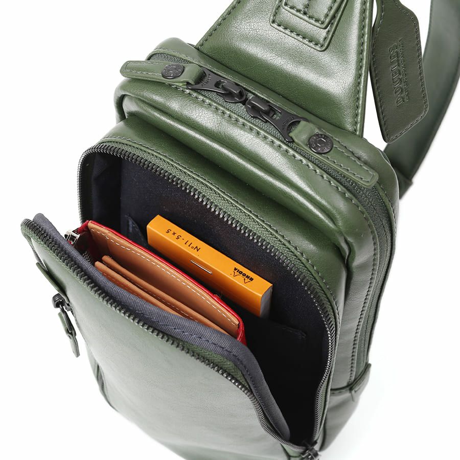 DOUBLES ボディバッグ ボンデッドレザーファイバ KGH-1081