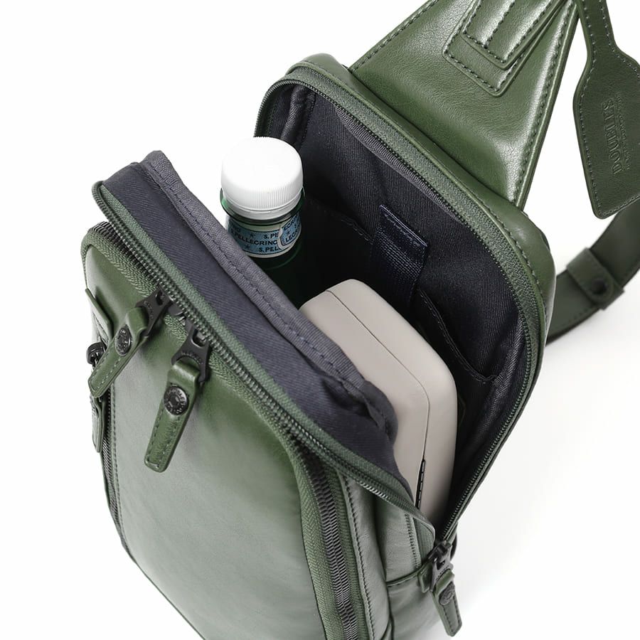 DOUBLES ボディバッグ ボンデッドレザーファイバ KGH-1081