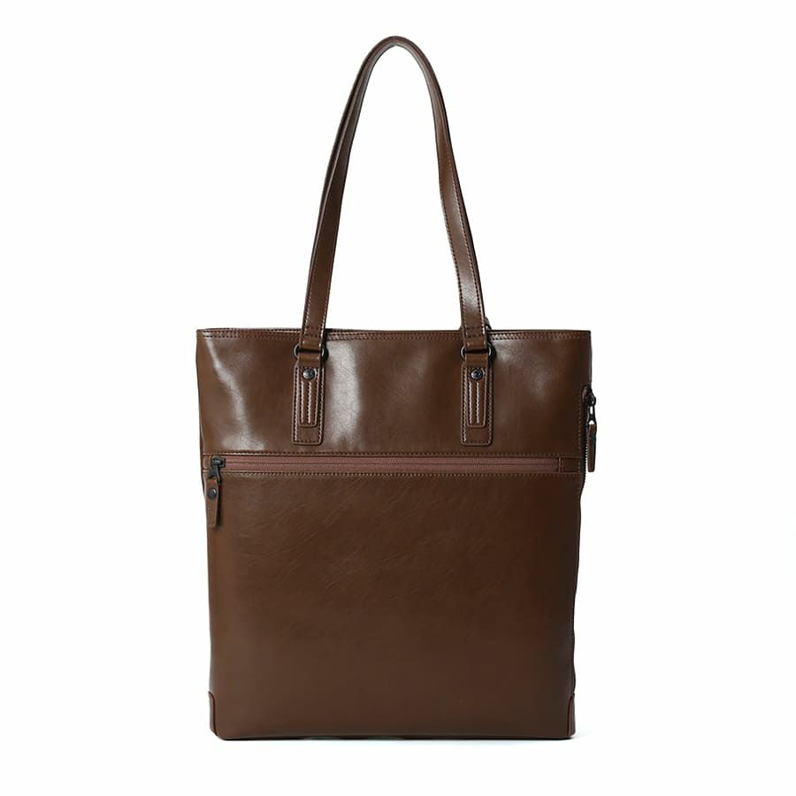 DOUBLES 薄マチ縦型トートバッグ ボンデッドレザーファイバ KGH-1082