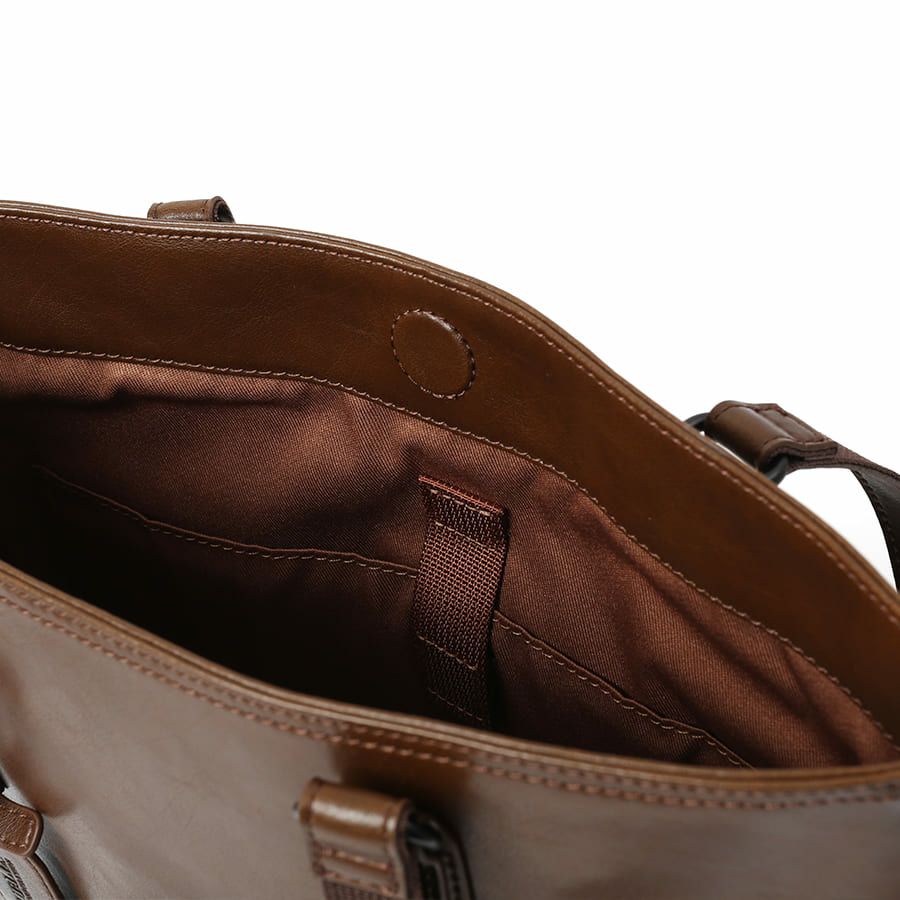 DOUBLES 薄マチ縦型トートバッグ ボンデッドレザーファイバ KGH-1082