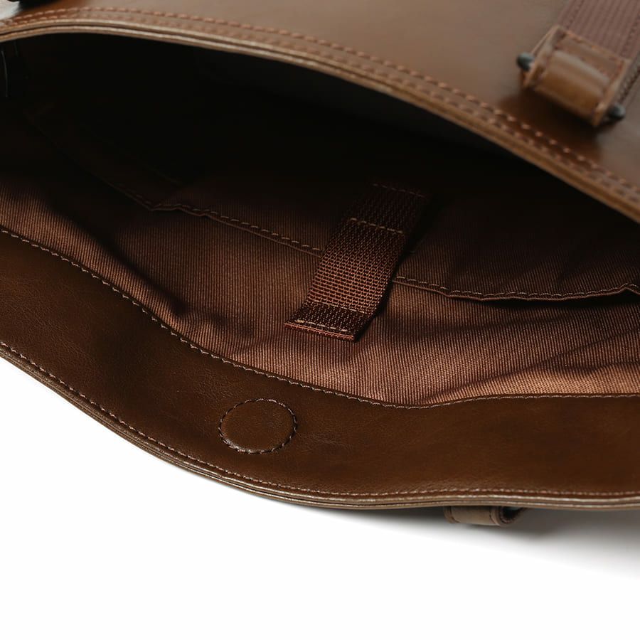 DOUBLES 薄マチ縦型トートバッグ ボンデッドレザーファイバ KGH-1082