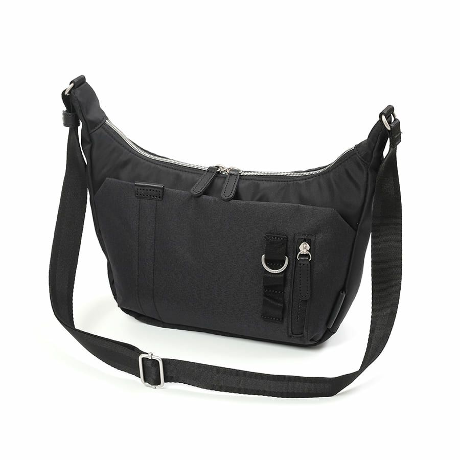 MOUSTACHE ショルダーバッグミニ 高密ポリエステル×杢調ポリエステル×牛革 BET-0340