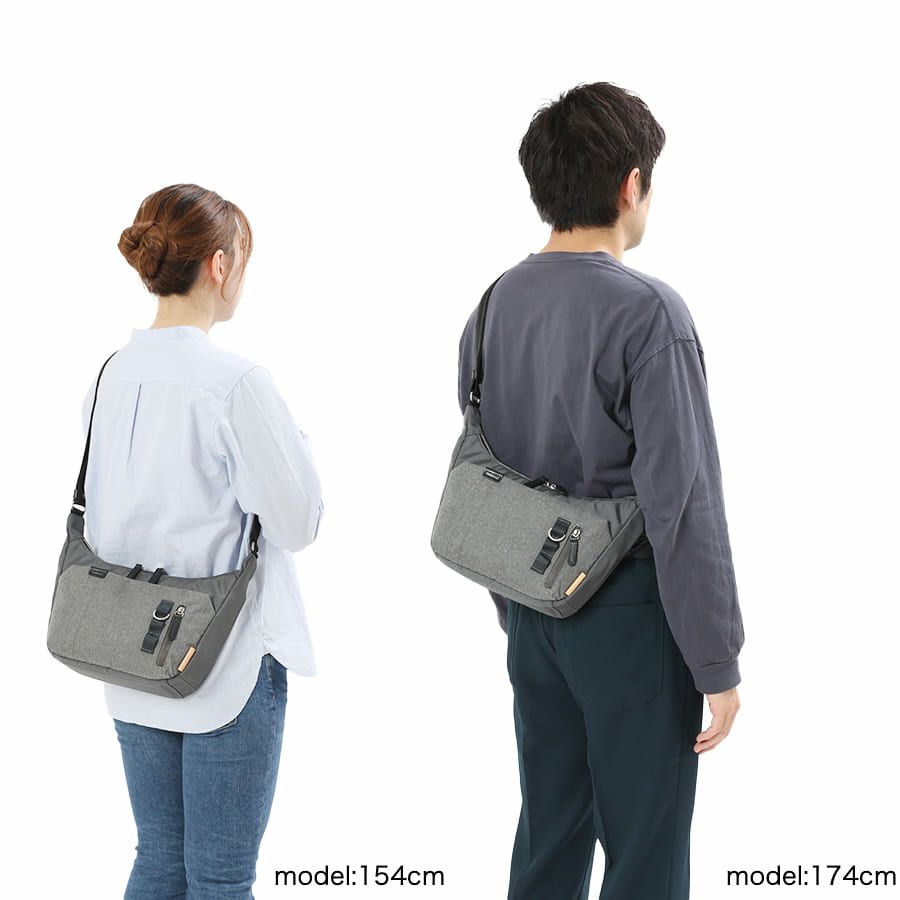 MOUSTACHE ショルダーバッグミニ 高密ポリエステル×杢調ポリエステル×牛革 BET-0340