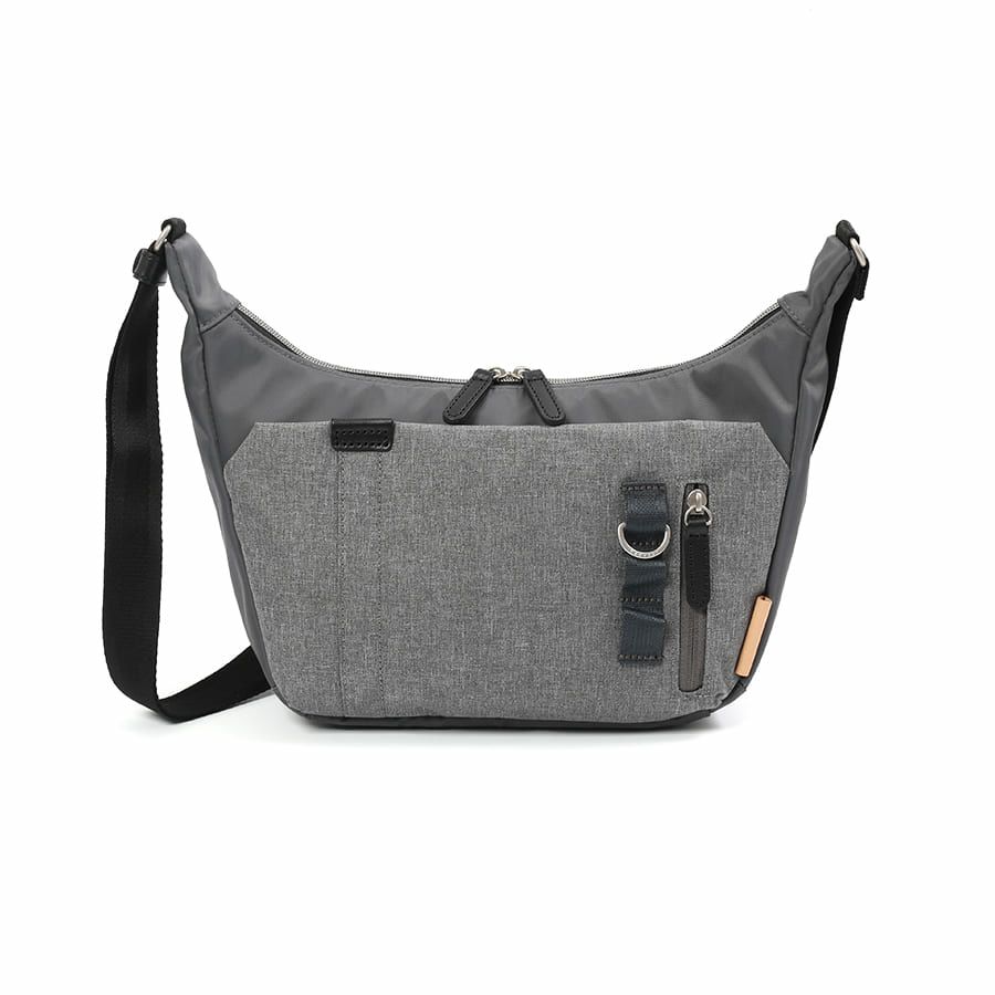 MOUSTACHE ショルダーバッグミニ 高密ポリエステル×杢調ポリエステル×牛革 BET-0340