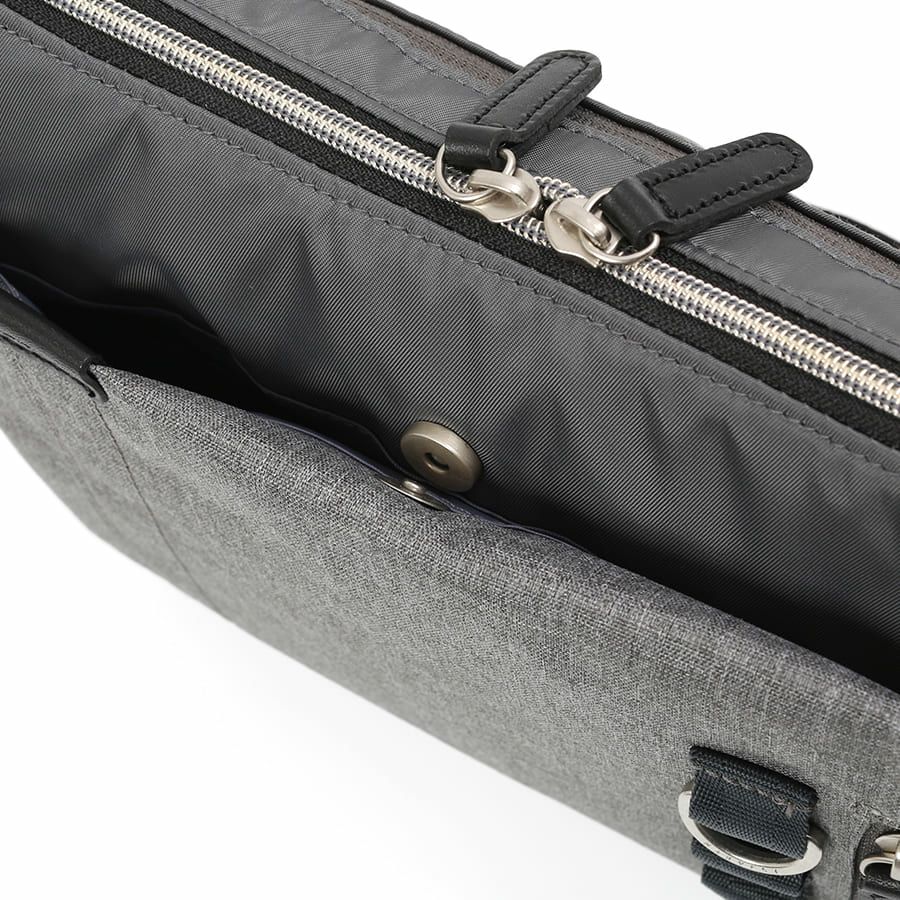 MOUSTACHE ショルダーバッグミニ 高密ポリエステル×杢調ポリエステル×牛革 BET-0340