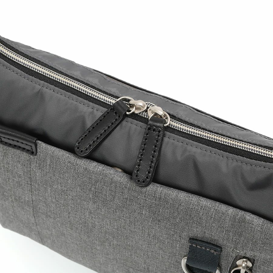 MOUSTACHE ショルダーバッグミニ 高密ポリエステル×杢調ポリエステル×牛革 BET-0340