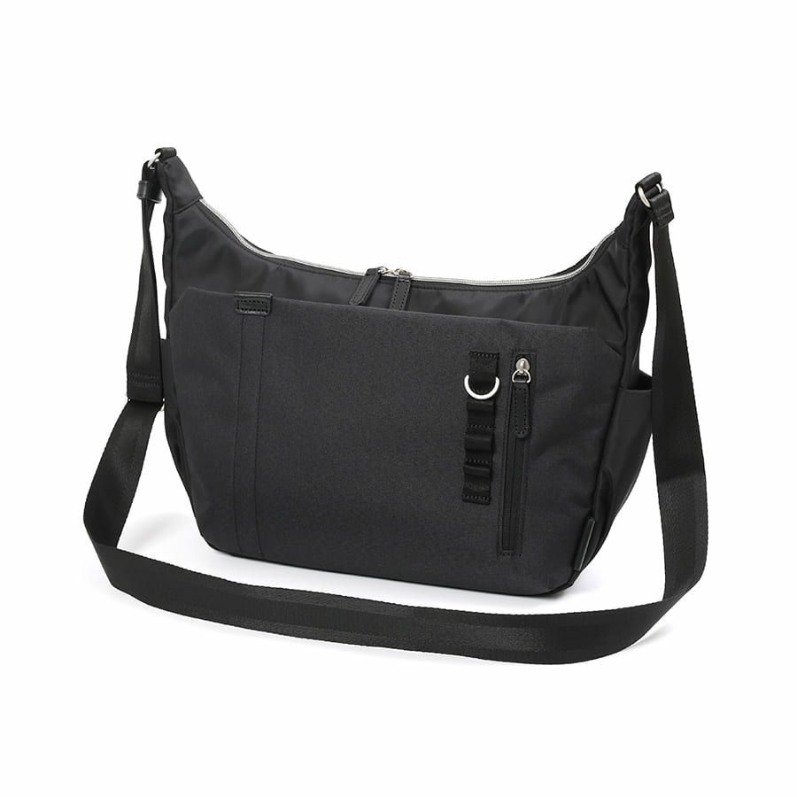 MOUSTACHE ショルダーバッグ 高密ポリエステル×杢調ポリエステル×牛革 BET-0342