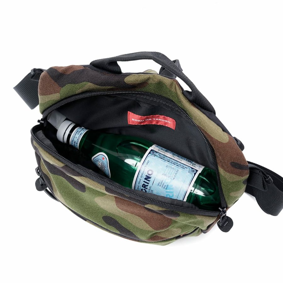 BOKU HA TANOSII ボディバッグ、ウエストバッグ コーデュラナイロン×牛革 JBG-2002