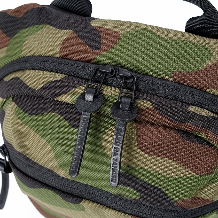 BOKU HA TANOSII ボディバッグ、ウエストバッグ コーデュラナイロン×牛革 JBG-2002