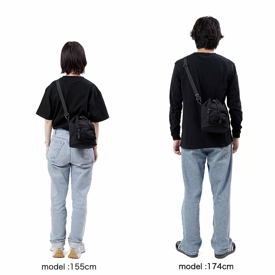 BOKU HA TANOSII 巾着2wayショルダーバッグ コーデュラナイロン×牛革 JBG-2003