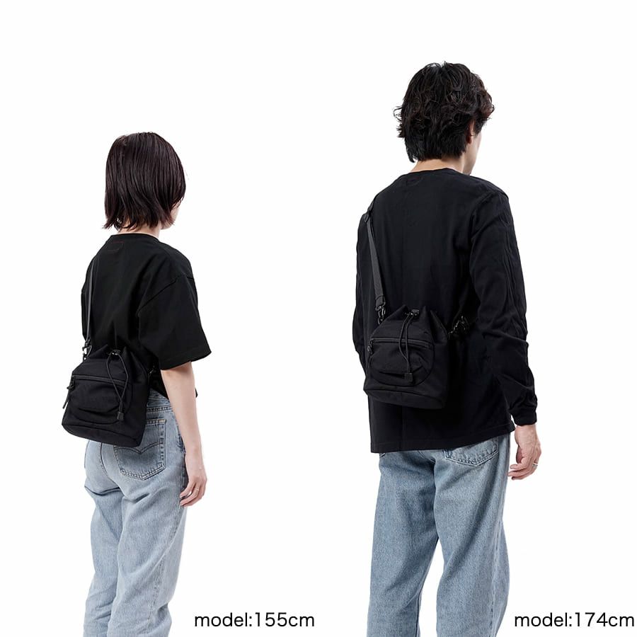 BOKU HA TANOSII 巾着2wayショルダーバッグ コーデュラナイロン×牛革 JBG-2003