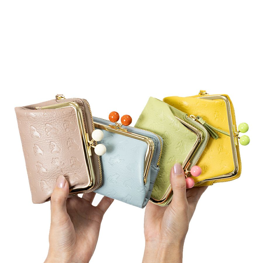 ESSENCE OF POISON 【WEB限定】【カエル】がま口二つ折り財布 牛革 DES-3502N