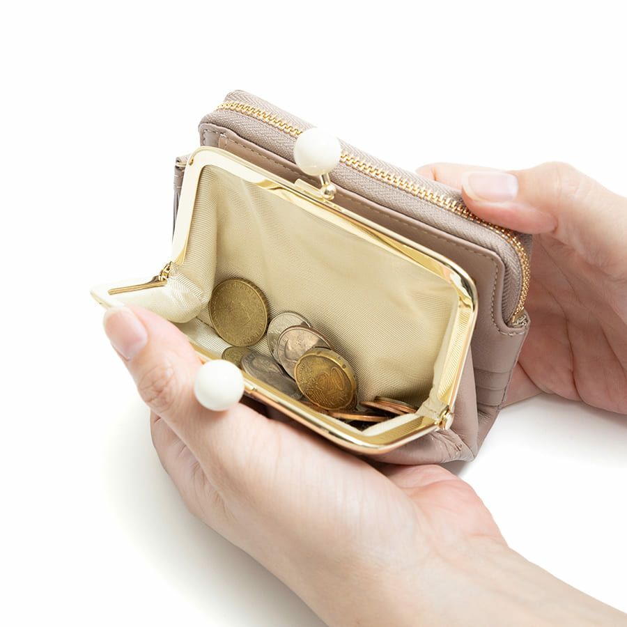 ESSENCE OF POISON 【WEB限定】【カエル】がま口二つ折り財布 牛革 DES-3502N