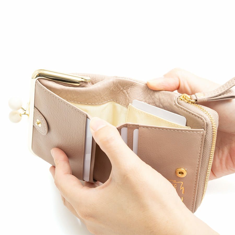 ESSENCE OF POISON 【WEB限定】【カエル】がま口二つ折り財布 牛革 DES-3502N