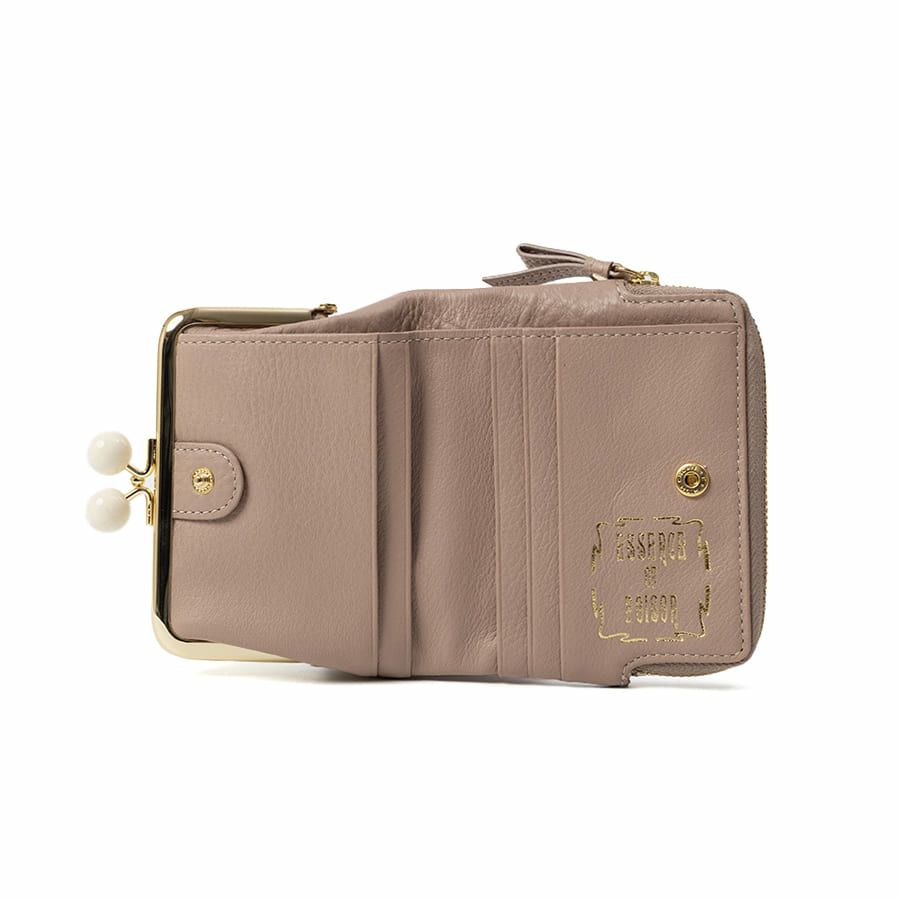 ESSENCE OF POISON 【WEB限定】【カエル】がま口二つ折り財布 牛革 DES-3502N