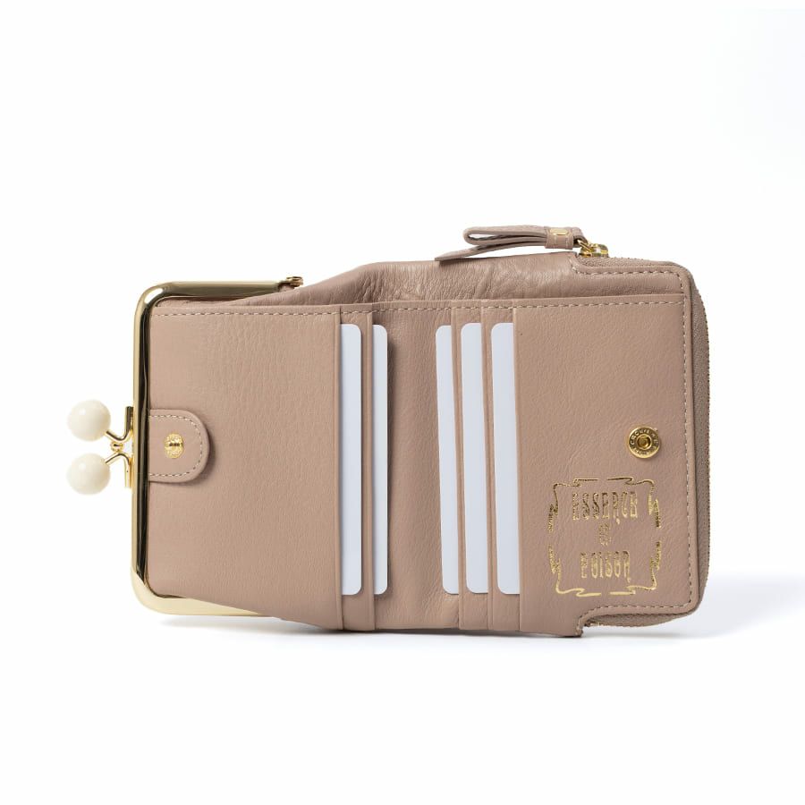 ESSENCE OF POISON 【WEB限定】【カエル】がま口二つ折り財布 牛革 DES-3502N