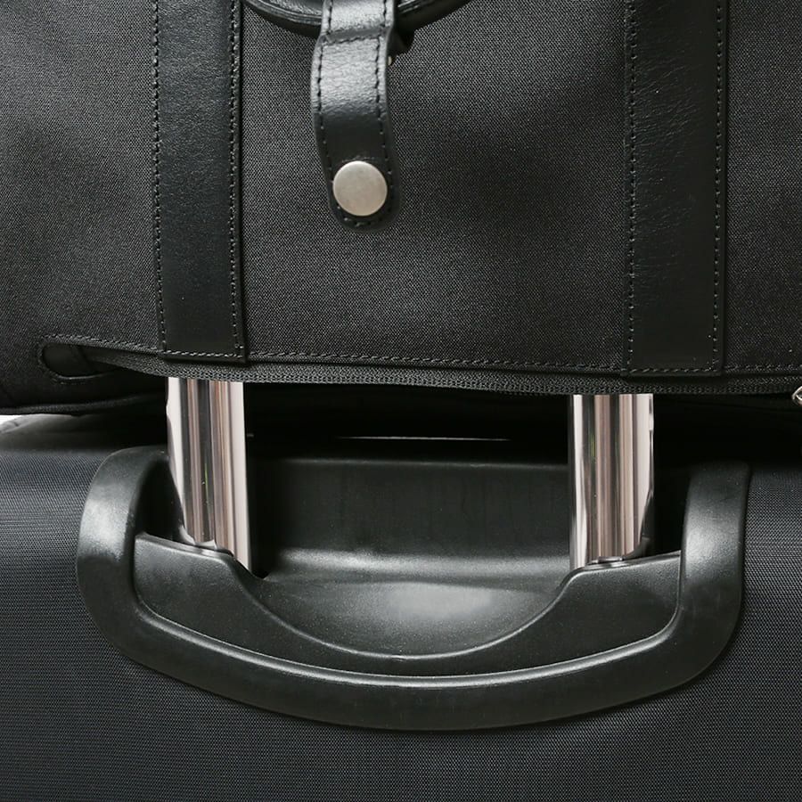 moustache on time 2層ブリーフケース 杢調ポリエステル×牛革 JWT-2830