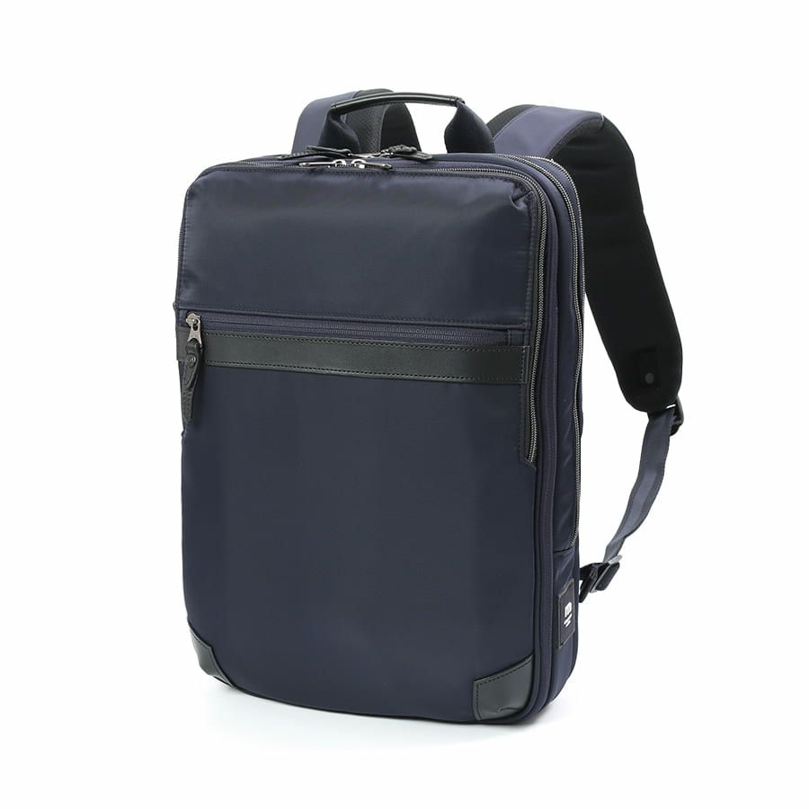 moustache on time ビジネスリュック 高密度ナイロンツイル×イタリアンヌメ牛革 BNO-2870