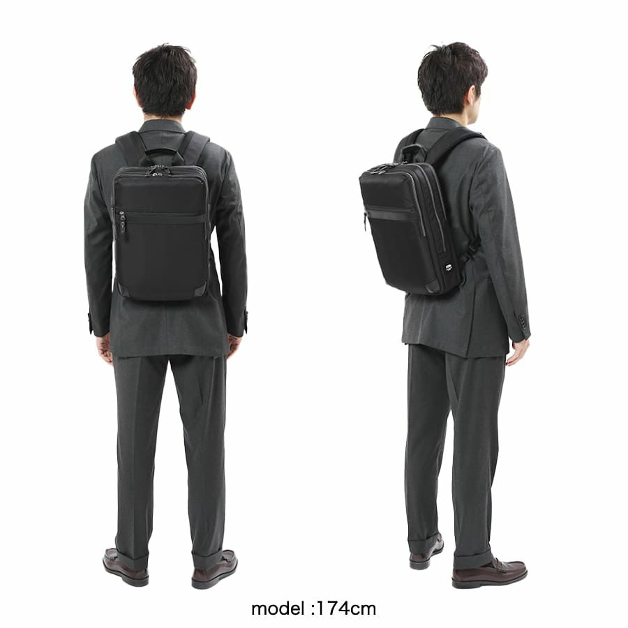 moustache on time ビジネスリュック 高密度ナイロンツイル×イタリアンヌメ牛革 BNO-2870