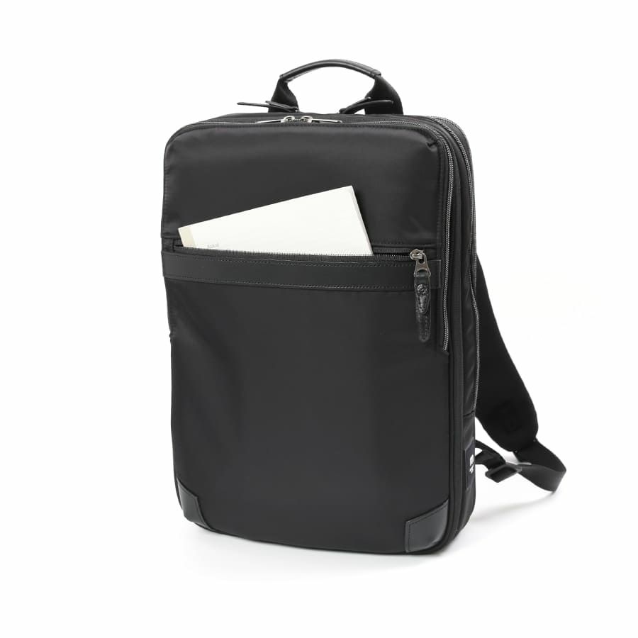 moustache on time ビジネスリュック 高密度ナイロンツイル×イタリアンヌメ牛革 BNO-2870