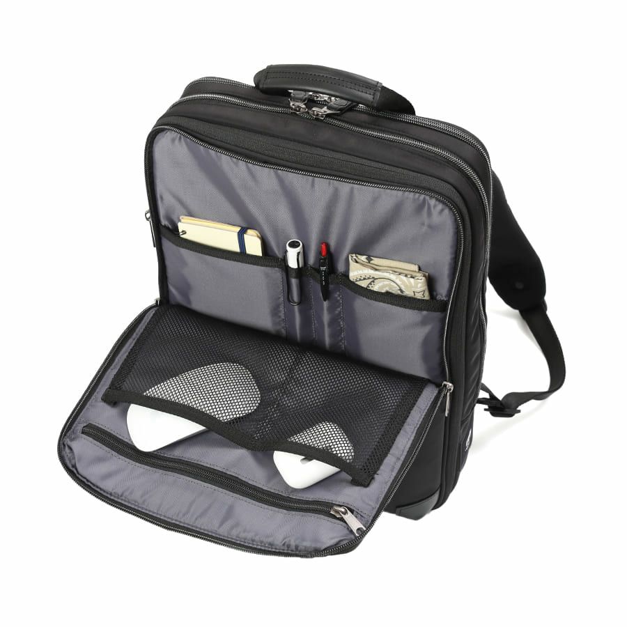 moustache on time ビジネスリュック 高密度ナイロンツイル×イタリアンヌメ牛革 BNO-2870