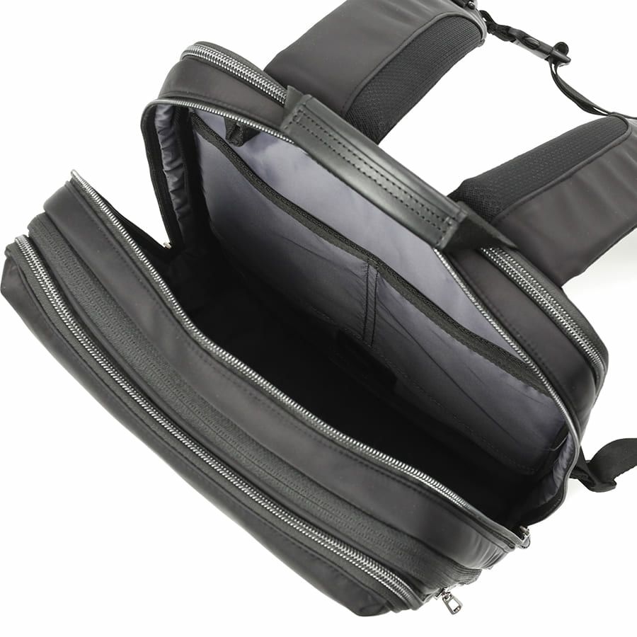 moustache on time ビジネスリュック 高密度ナイロンツイル×イタリアンヌメ牛革 BNO-2870