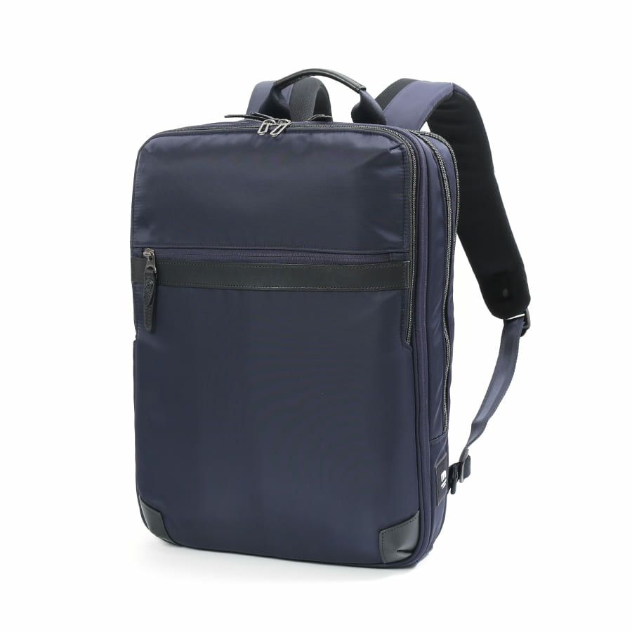 moustache on time ビジネスリュック 高密度ナイロンツイル×イタリアンヌメ牛革 BNO-2871