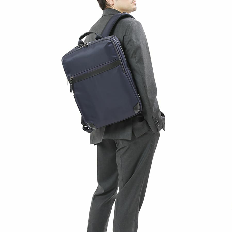 moustache on time ビジネスリュック 高密度ナイロンツイル×イタリアンヌメ牛革 BNO-2871