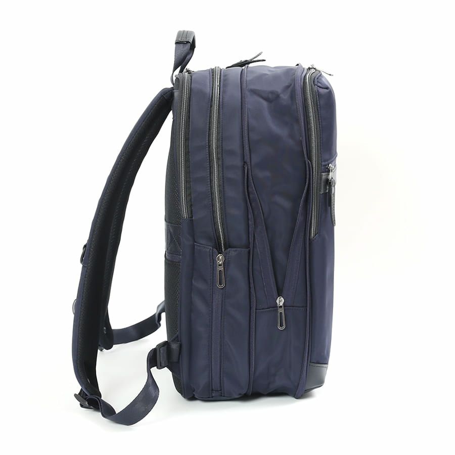 moustache on time ビジネスリュック 高密度ナイロンツイル×イタリアンヌメ牛革 BNO-2871