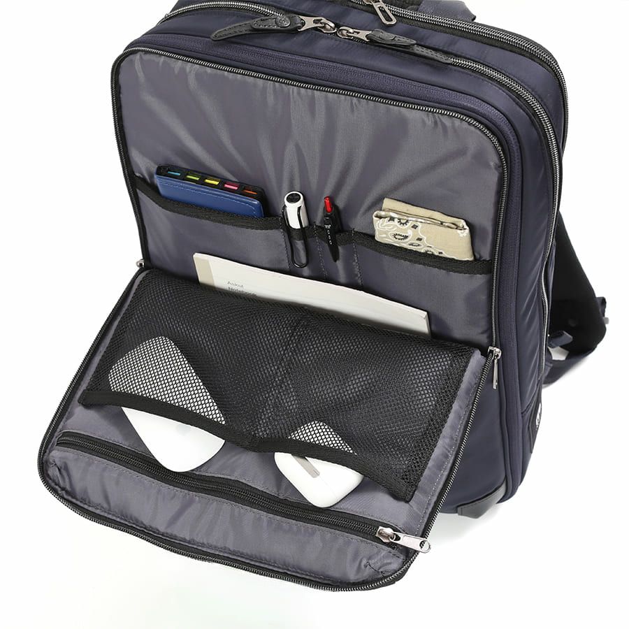 moustache on time ビジネスリュック 高密度ナイロンツイル×イタリアンヌメ牛革 BNO-2871