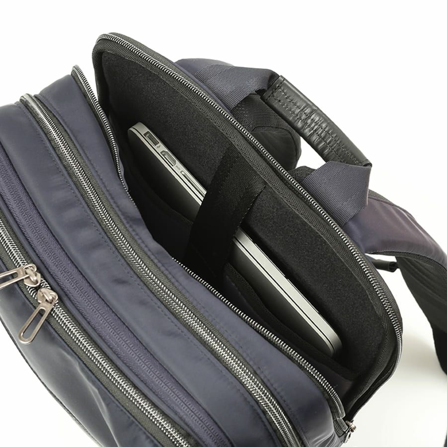 moustache on time ビジネスリュック 高密度ナイロンツイル×イタリアンヌメ牛革 BNO-2871