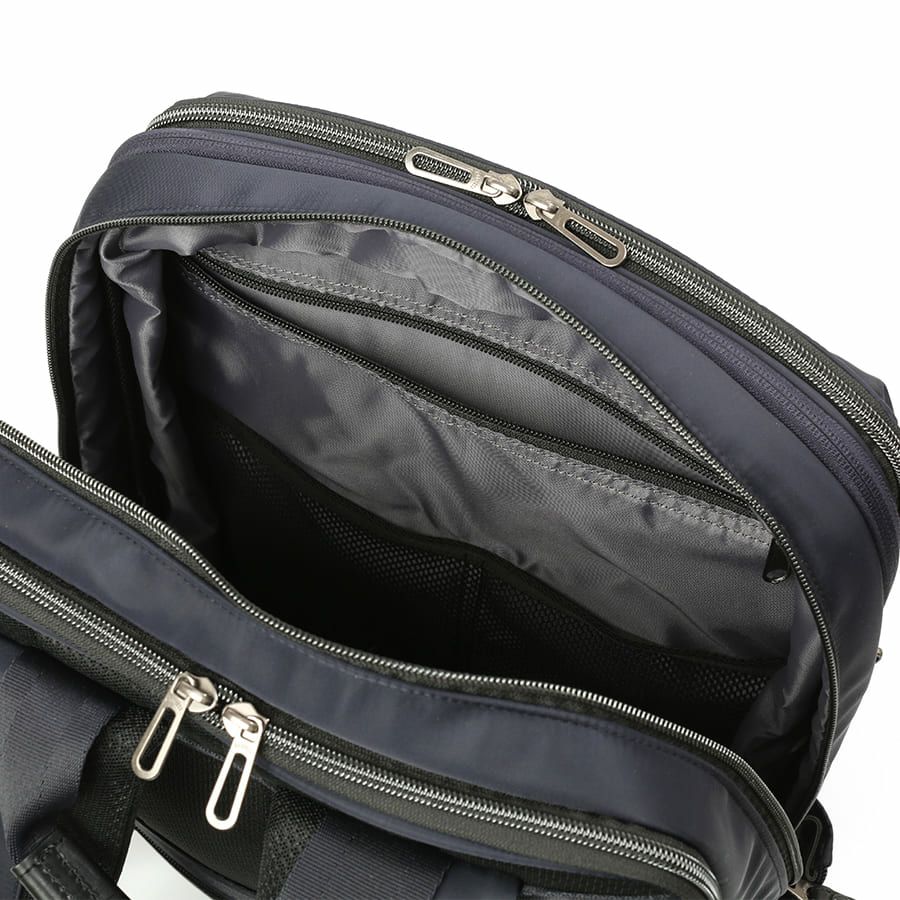 moustache on time ビジネスリュック 高密度ナイロンツイル×イタリアンヌメ牛革 BNO-2871