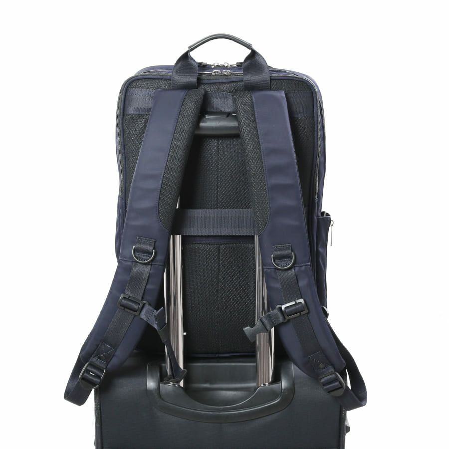 moustache on time ビジネスリュック 高密度ナイロンツイル×イタリアンヌメ牛革 BNO-2871