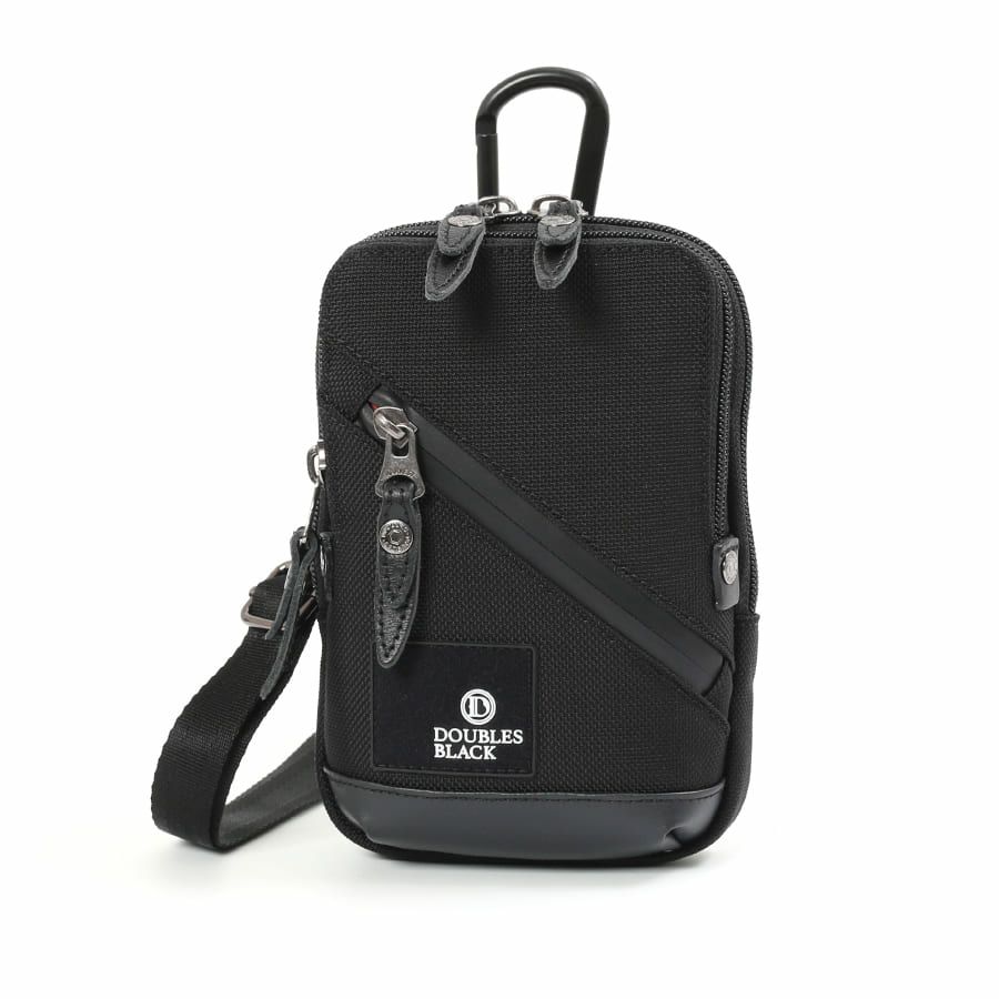 DOUBLES BLACK 2wayミニショルダー バリスティックナイロン×マットターポリン×牛革 JNB-3320