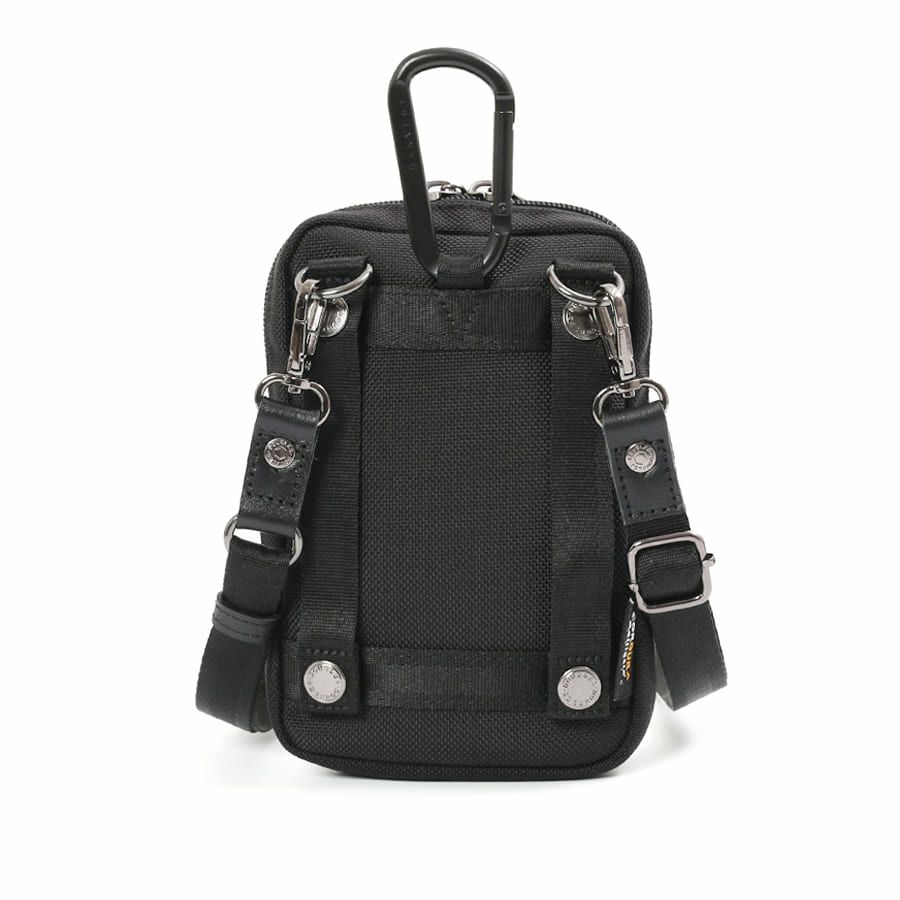 DOUBLES BLACK 2wayミニショルダー バリスティックナイロン×マットターポリン×牛革 JNB-3320