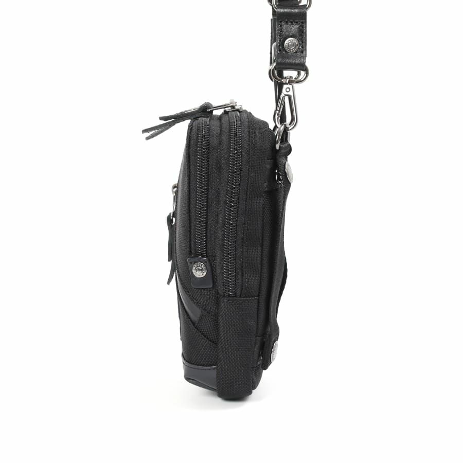 DOUBLES BLACK 2wayミニショルダー バリスティックナイロン×マットターポリン×牛革 JNB-3320