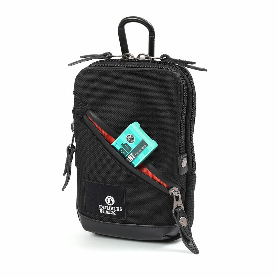 DOUBLES BLACK 2wayミニショルダー バリスティックナイロン×マットターポリン×牛革 JNB-3320